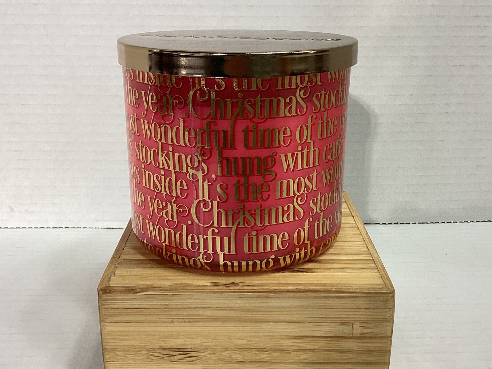 Bath & Body Works WINTER CANDY APPLE 🍎 3 Wick Candle BURNS 25-45 Hrs