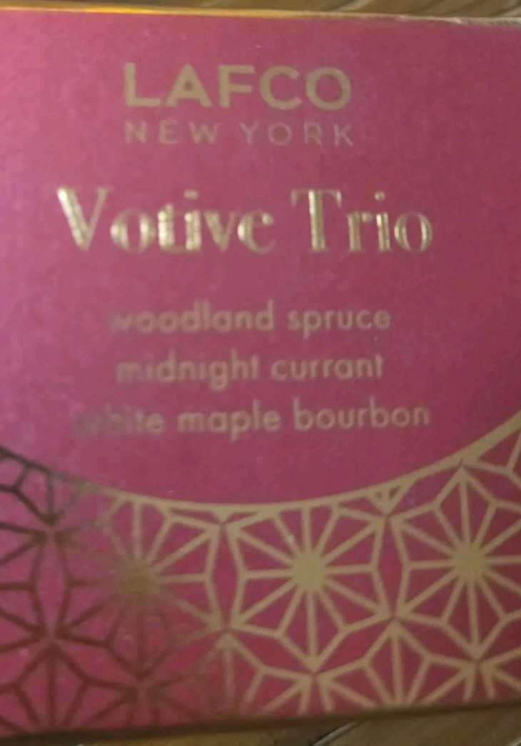 LAFCO NEW YORK Votive Trio Woodland Spruce, Midnight Currant White Maple Bourbon