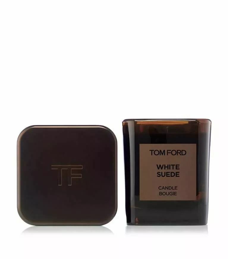 TOM FORD WHITE SUEDE CANDLE THE PRIVATE BLEND HEIGHT 2.25 in NEW SEALED BOX