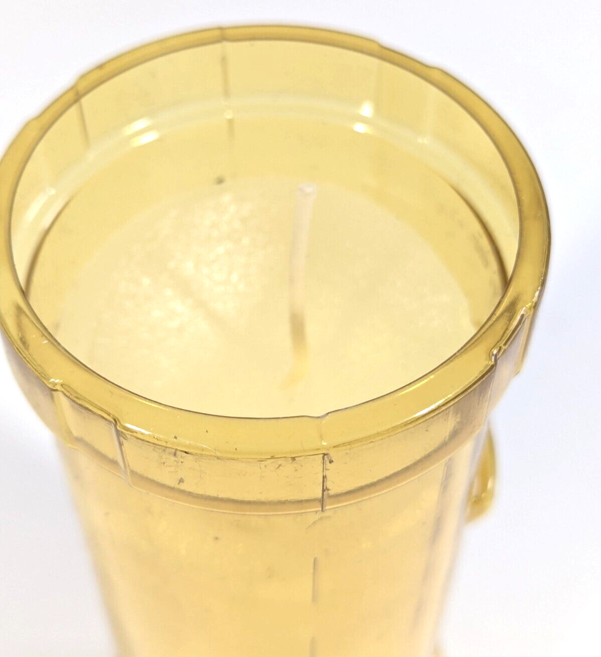 Emkay 7 Day Devotional Church Sanctuary Candle Yellow Plastic #13221 8″