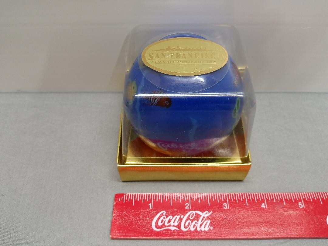 San Francisco Candle Co. Ocean Fish Starfish Multi Color Round Ball Candle New