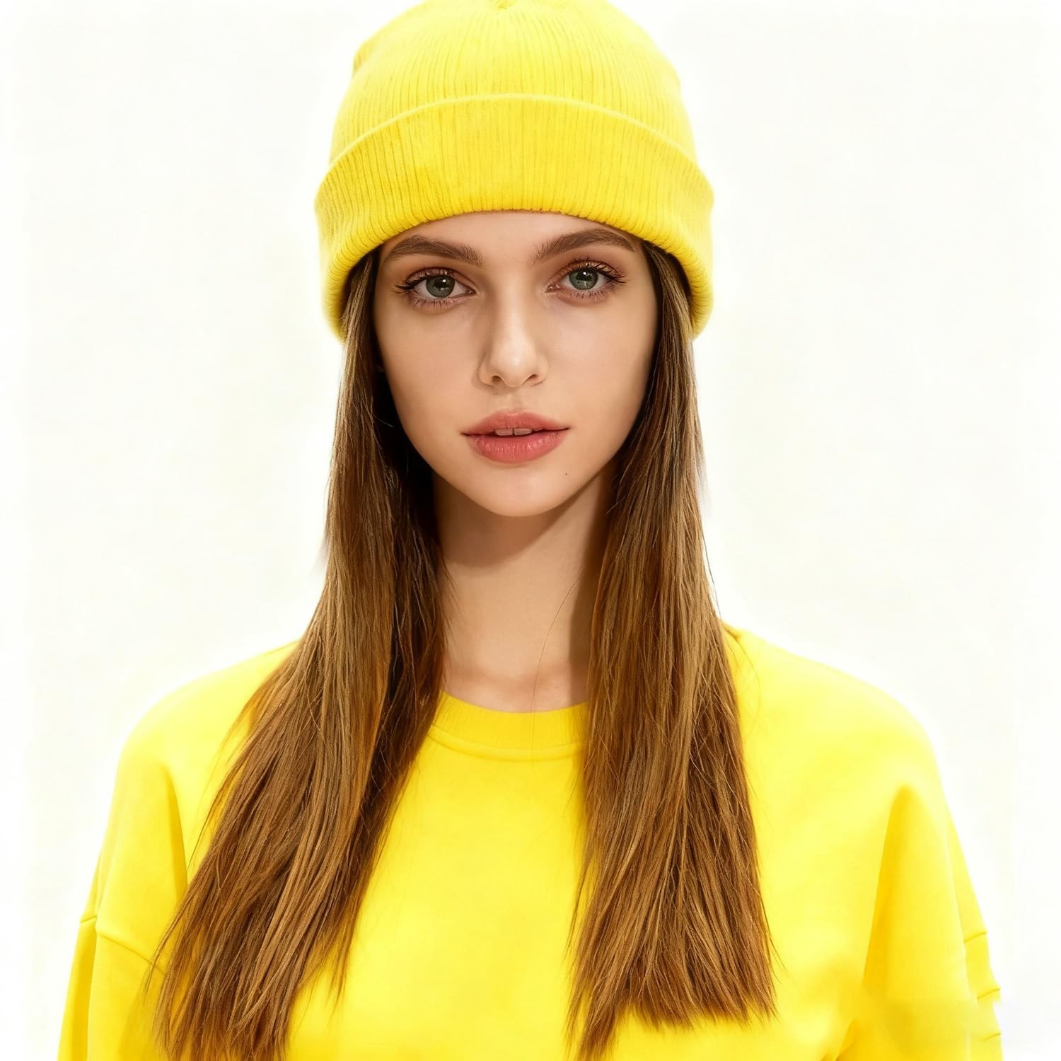 Beanie for Men Women Knitted Hat Soft Warm Winter Unisex Cuffed Skully Cap