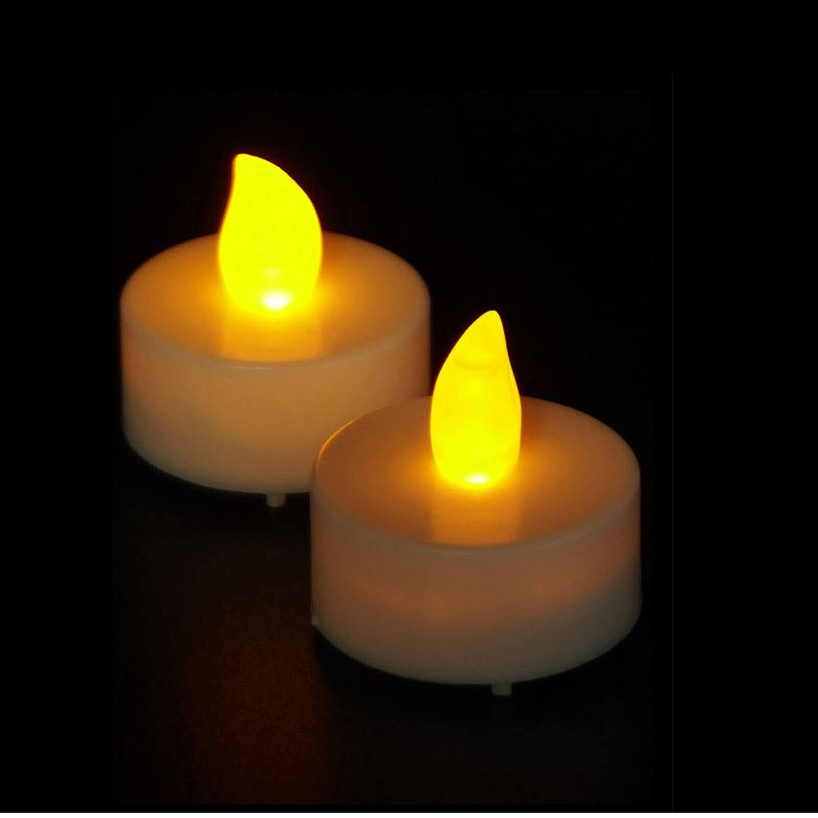 LED Tea Light Set of 10 incl Remote Control Warm White incl. Batteries CR2032 10x #22