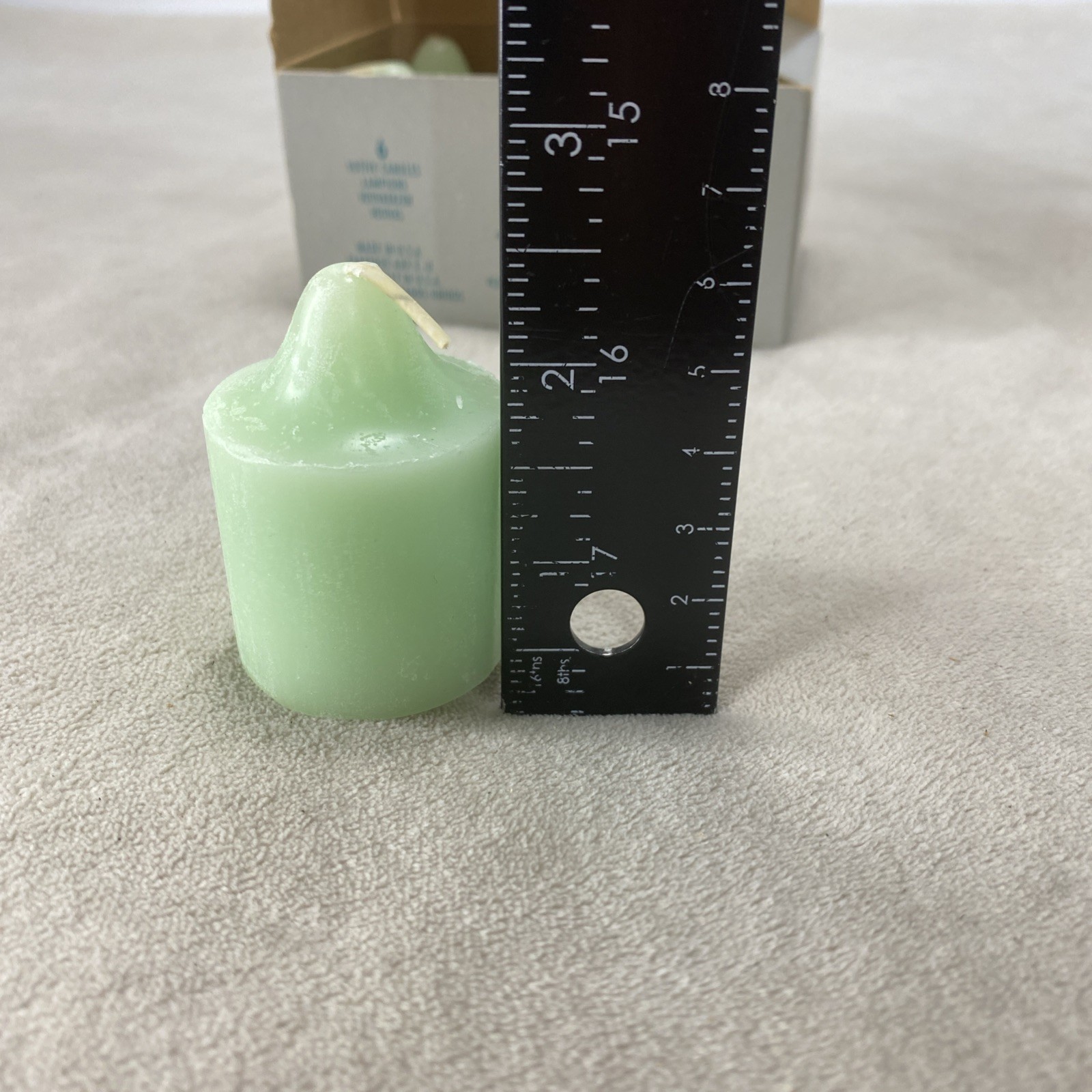PartyLite Box Of 6 Spearmint Mint Green Votive Candles V0658 Boxed New NOS