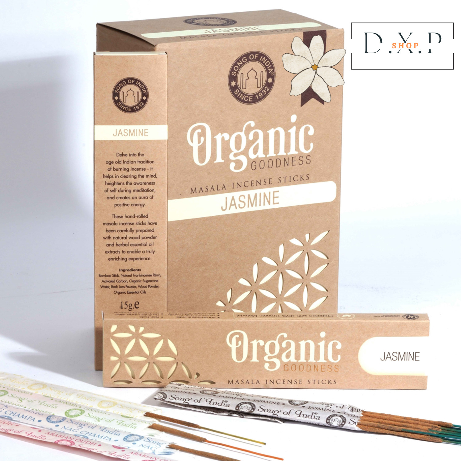 Song of India – Organic Goodness Incense Sticks – Pack of 4