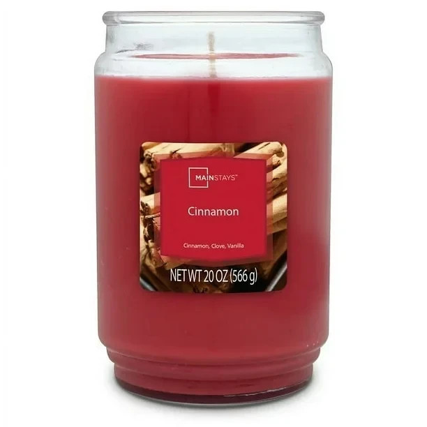 Mainstays Scented Single-Wick Large Glass Jar Candle, 20 oz – Select Scent
