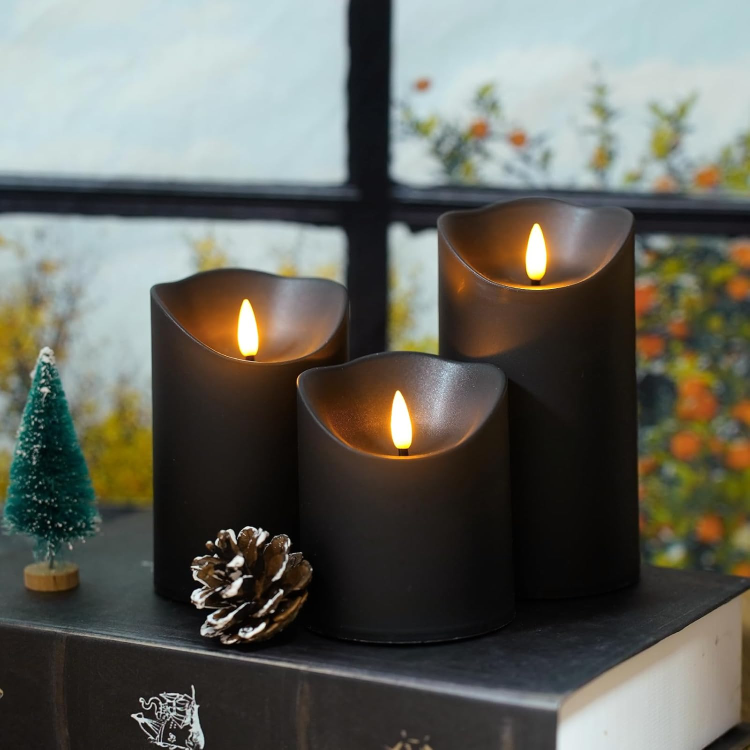 Flameless Candles with Remote, Battery Operated Flickering Flameless Candles, LE