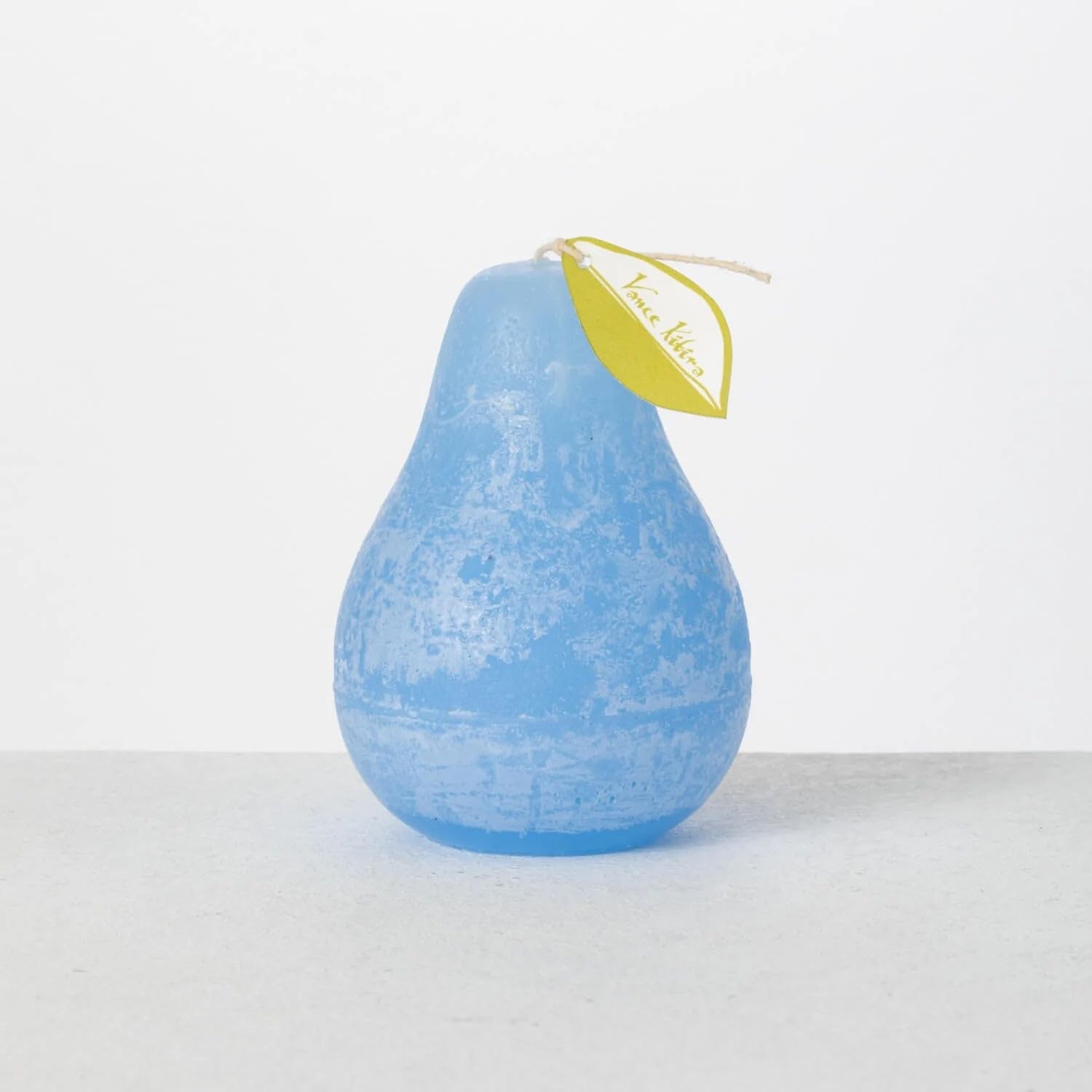 Vance Kitira Timber Wax Pear Shaped, Crystal Blue, Unscented Candle, 3″Dx4.5″H