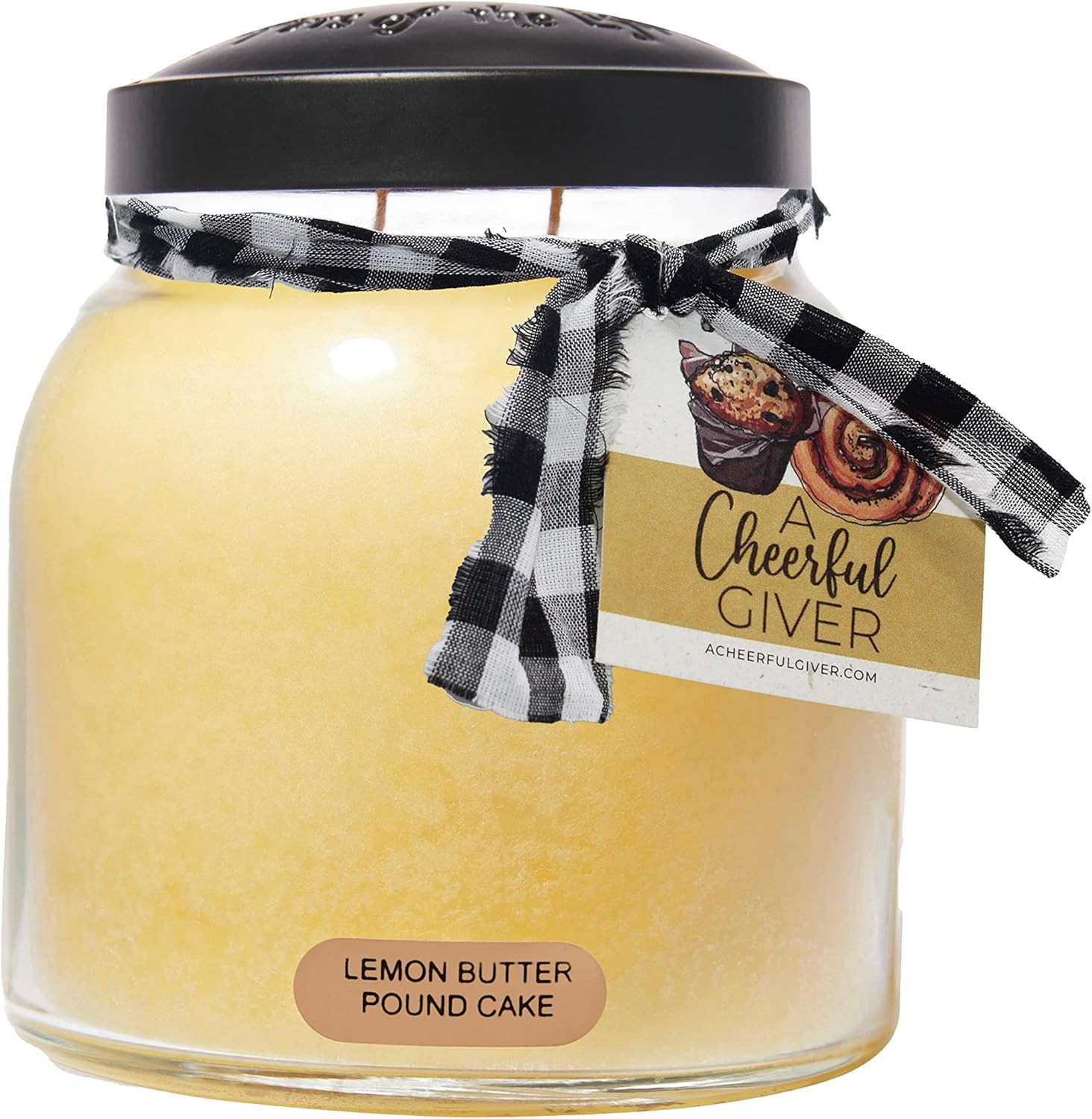— Lemon Butter Pound Cake – 34Oz Papa Scented Candle Jar with Lid – Keepers of t