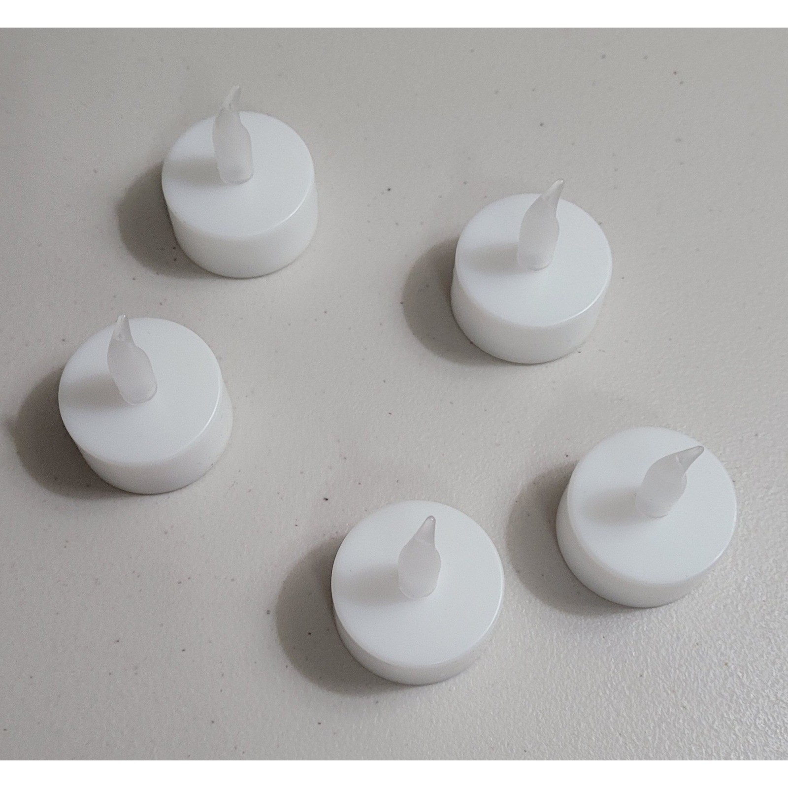 LED Tea Lights Electronic Flickering Unscented Yellow Bulb 13 Pack New White