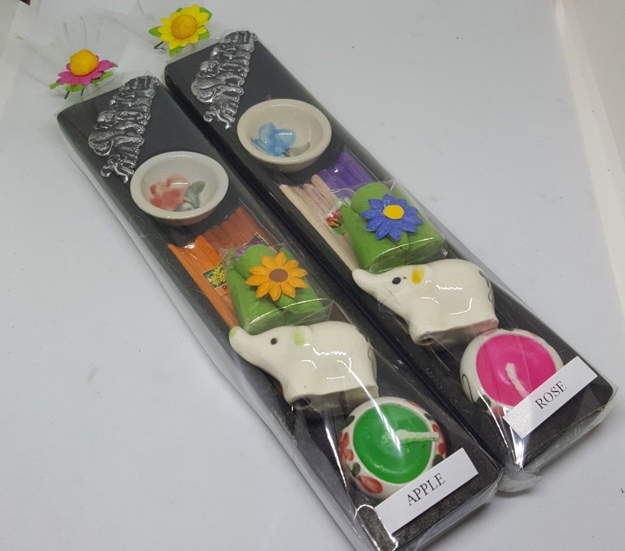 Thai aroma spa candle incense relax gift set souvenir elephant ceramit home 2