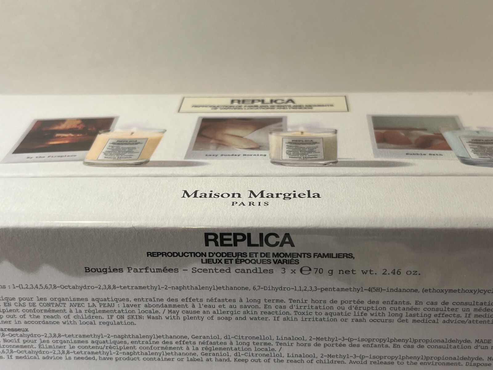 NEW / Maison Margiela Replica Scented Candal (2.46 oz Ea) & Matches Gift Box Set