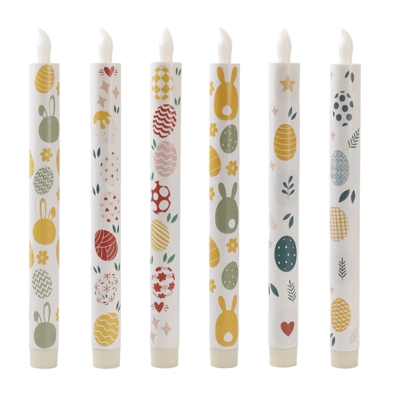6PCS Flameless Remote for Safe Bathroom Bedroom Lighting