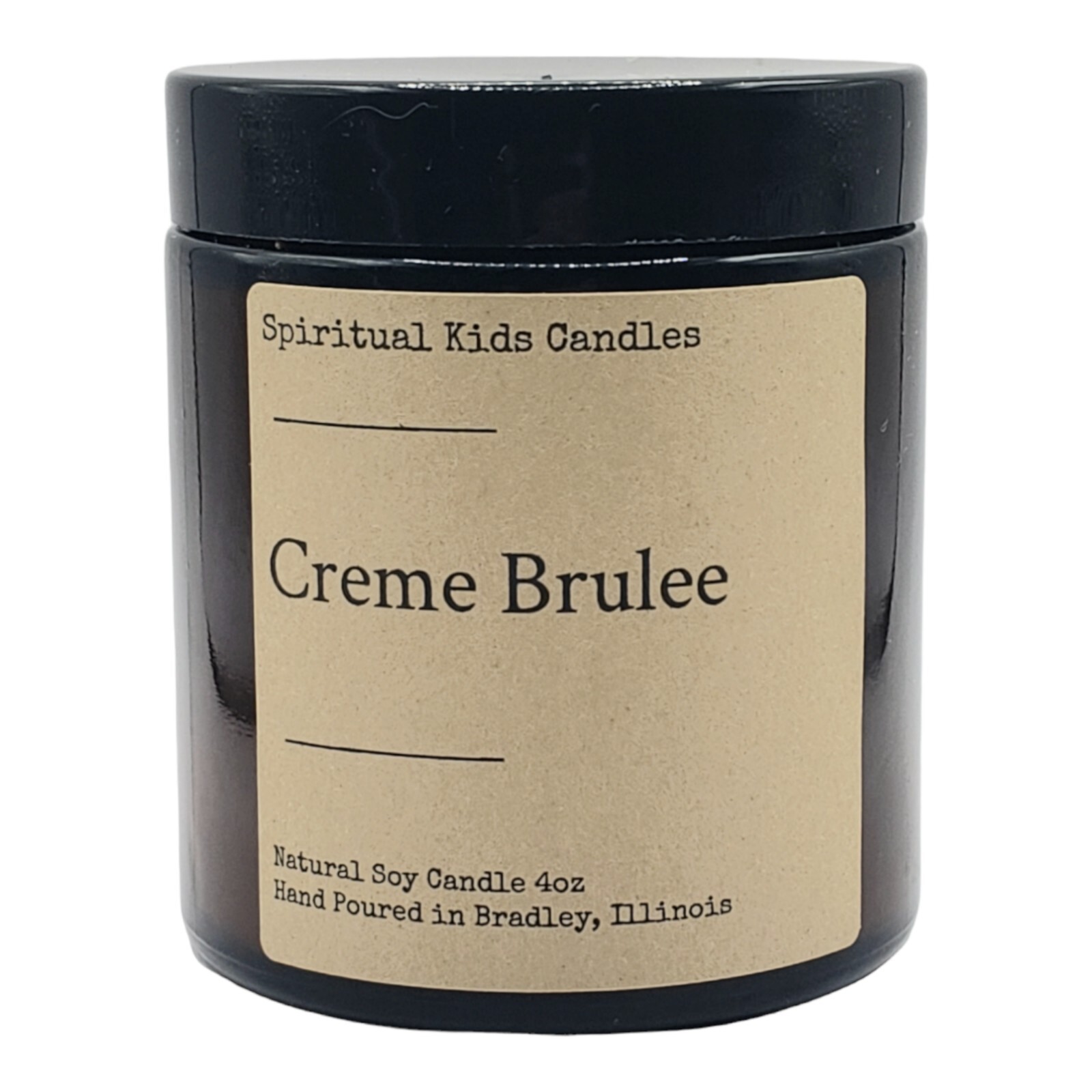 Creme Brulee Soy Candle 4oz Glass Jar 20-25 Hour Essential Fragrant Oils