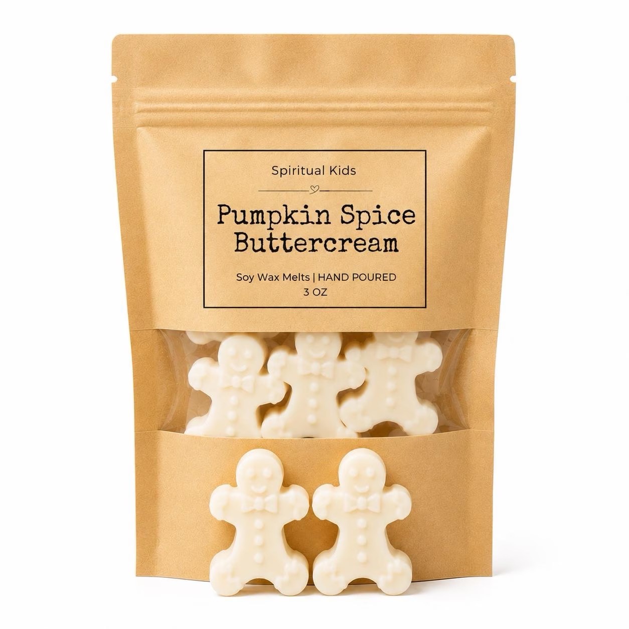 Gingerbread Shaped Soy Wax Melts 3.2oz | Food Scented | Holiday Scents |