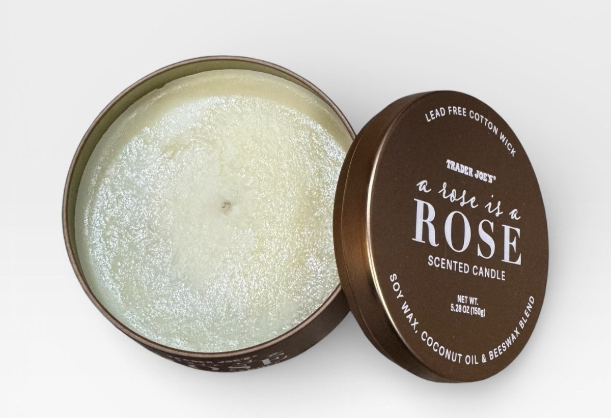Trader Joe’s – Rose Is A Rose – Coconut Soy Wax Blend – 28 Hours Burn Time