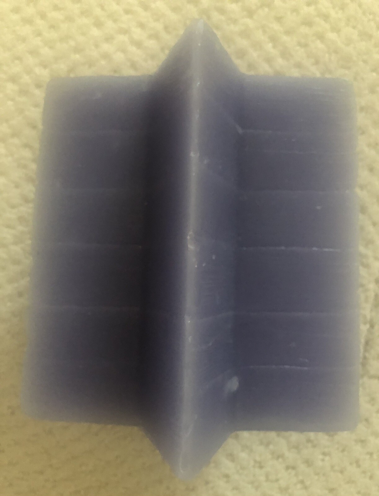 Star Shaped Purple Candle 5 7/8 x 5 1/2 in