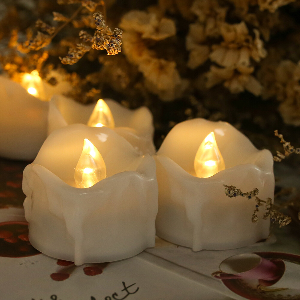 12Pcs Flameless LED Candle Tea Lights Flicker w/ Remote Control Battery Operated