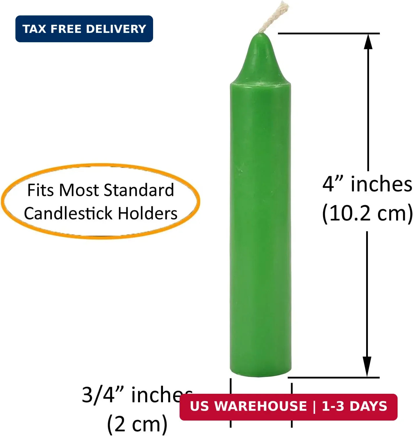 20 Black Candles | 4 inches Tall & 3/4 inch Diameter | Witchcraft Supplies for Y