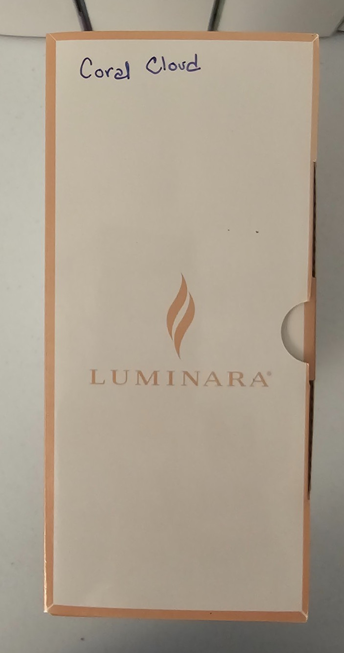 Luminara Coral Cloud 3 Pillar Candle Set Remote Control 4.5, 5.5 & 6.5″ X 3″