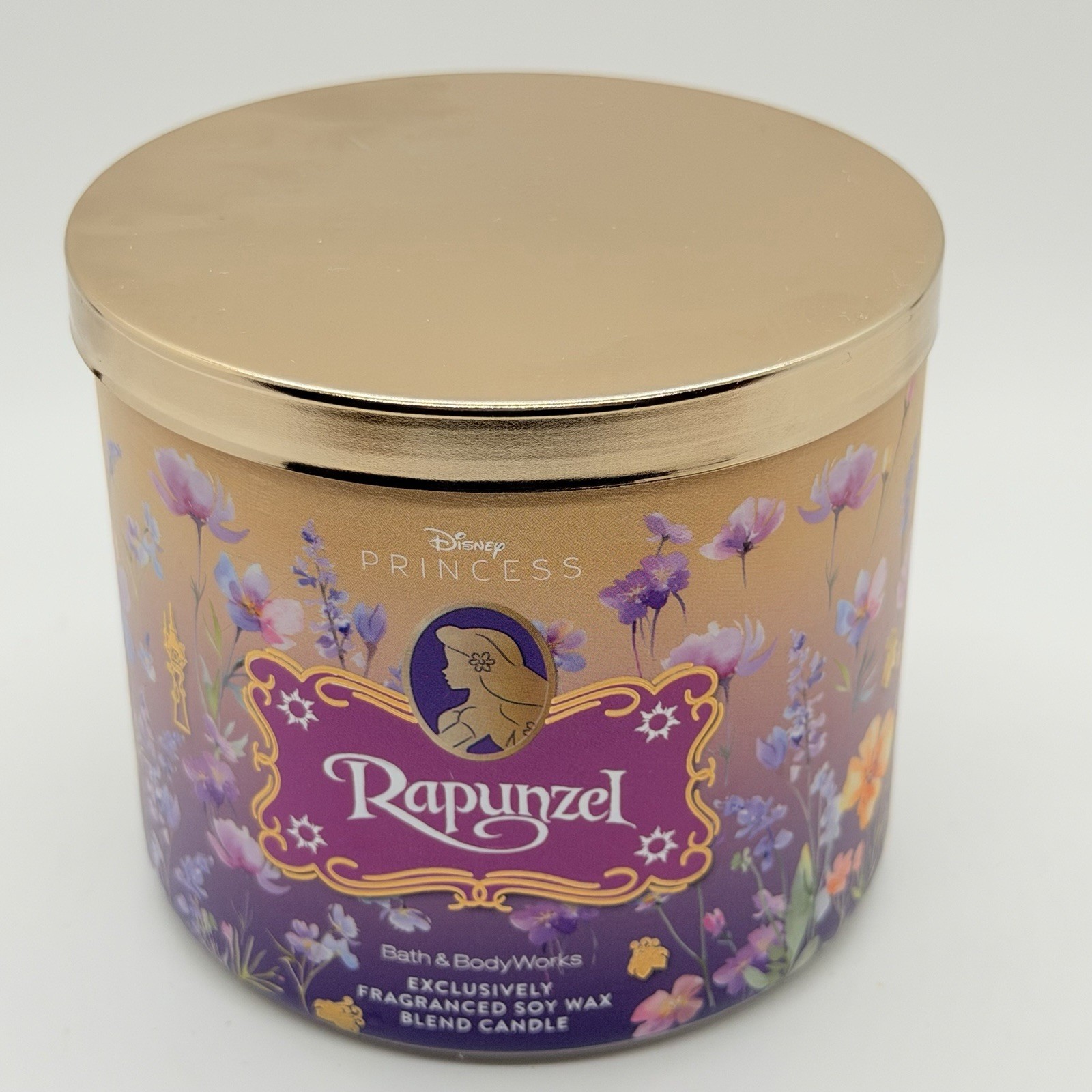 Bath & Body Works Disney Princess RAPUNZEL Scented 3 Wick Large Candle 14.5 oz