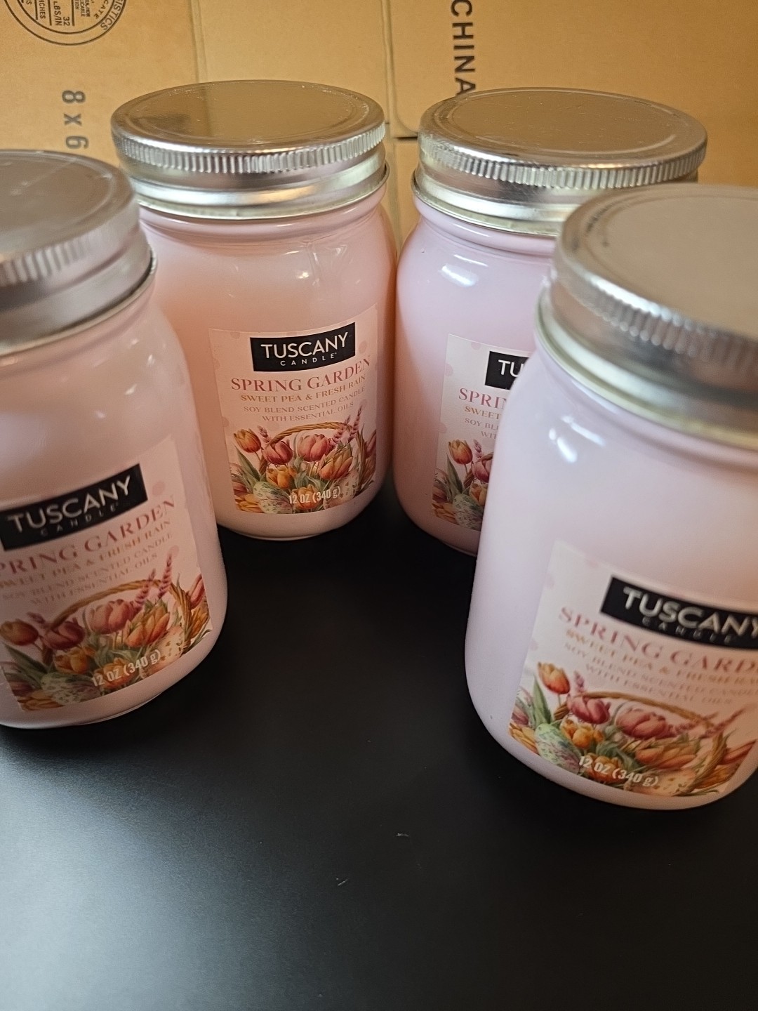Tuscany Candle 12oz Spring Garden Sweet Pea And Fresh Rain Scented With Essentia