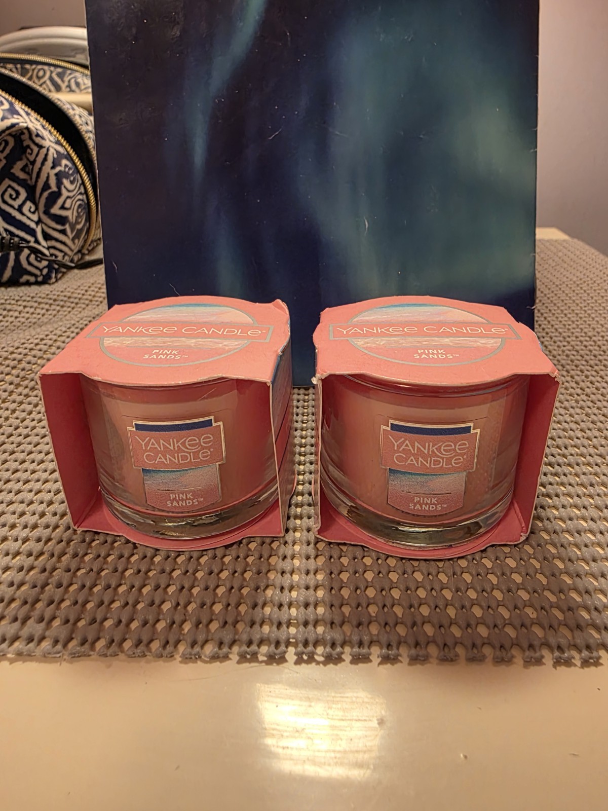 Yankee Candle Pink Sands Votive Mini Jar Candle 1.3oz – 2 Pack – NEW Old Style