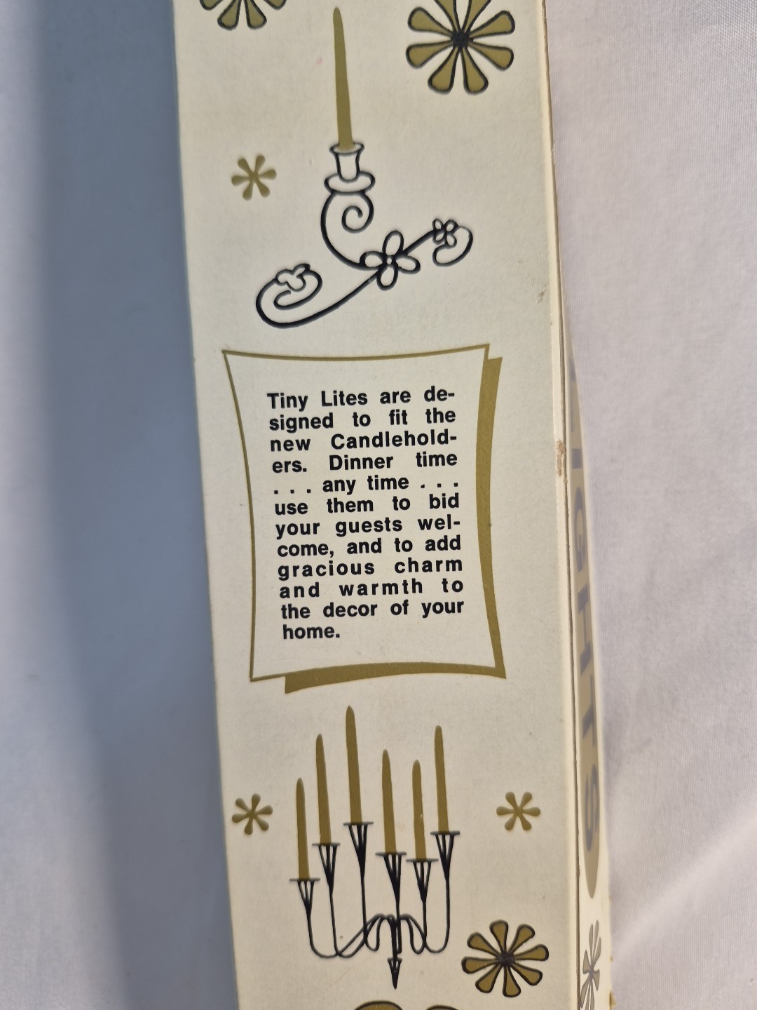 5- VTG Emkay Candles Muench Kreuzer Swedish Style Tiny Lights 10″ White #6251