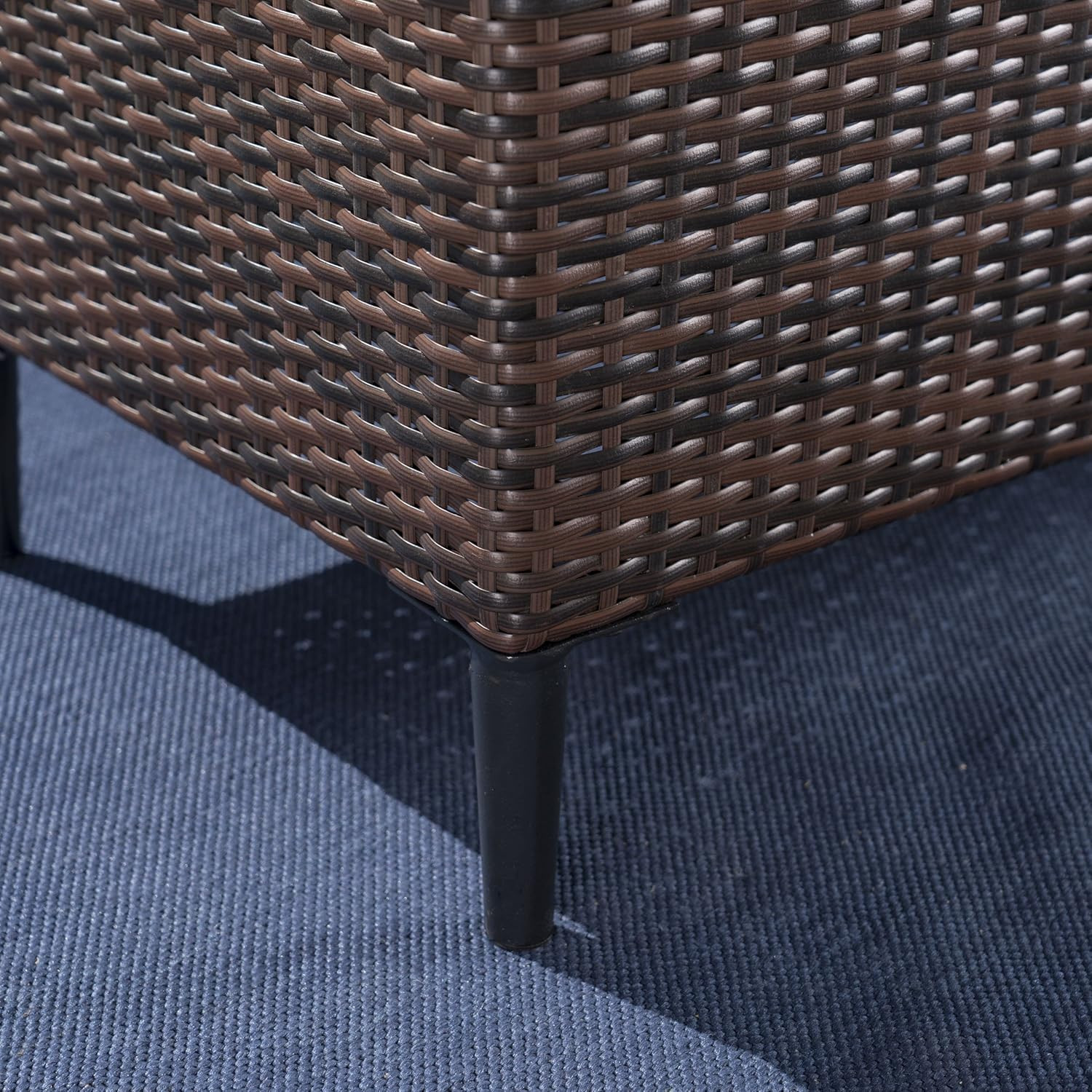Rupert Outdoor Wicker Storage Unit, Multibrown