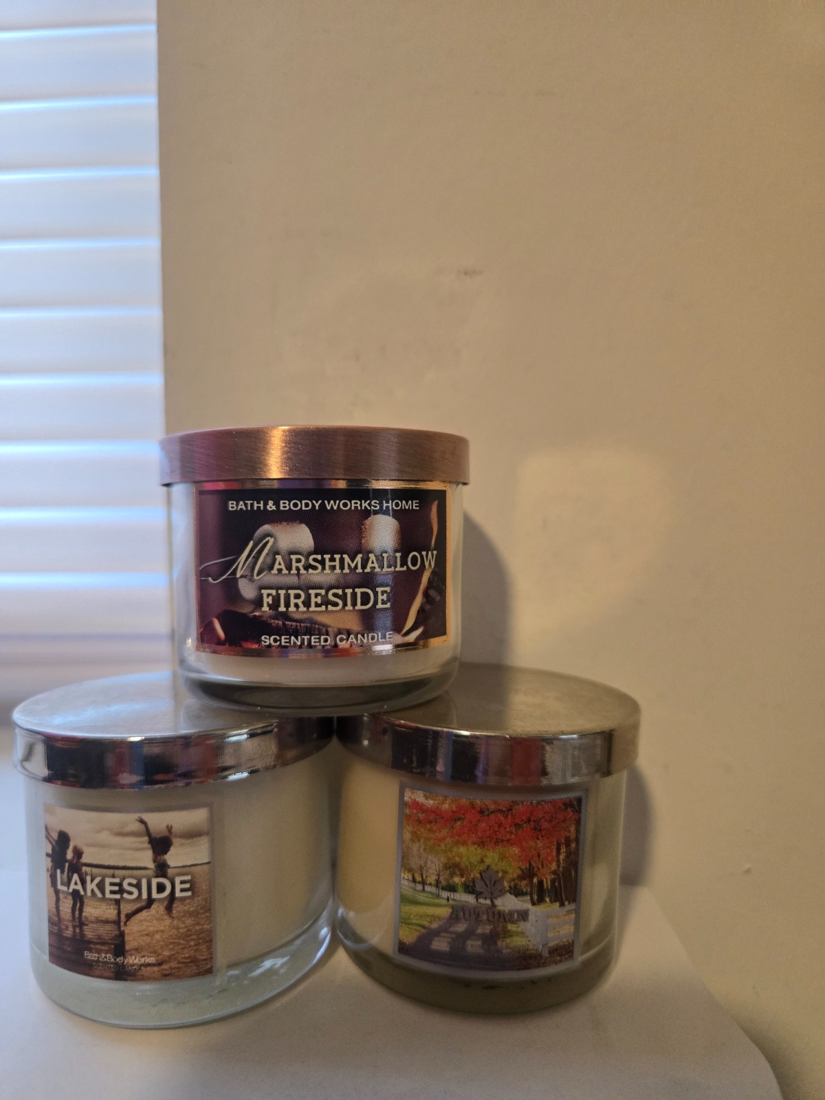 BATH & BODY WORKS FALL MINI CANDLE X3 RARE