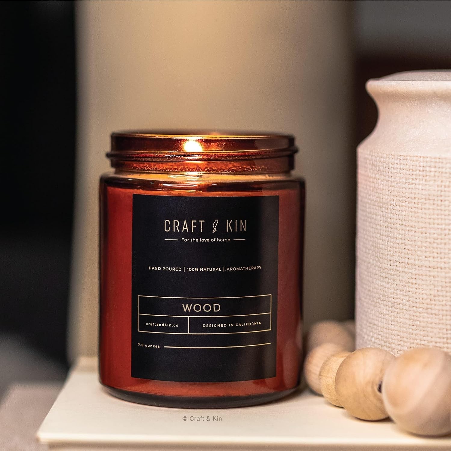 45-Hour Long Lasting Wood Scented Candle – Ideal Gift for Men’s Aromatherapy