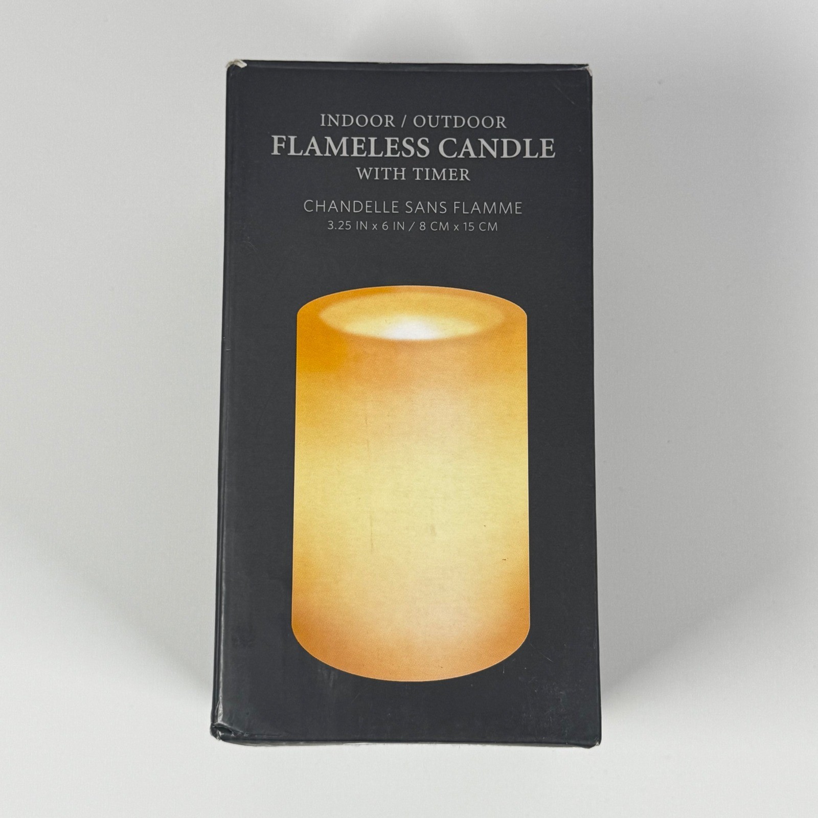 Restoration Hardware Flameless Candle Indoor Outdoor 24hr Timer 3.25×6 White Vtg