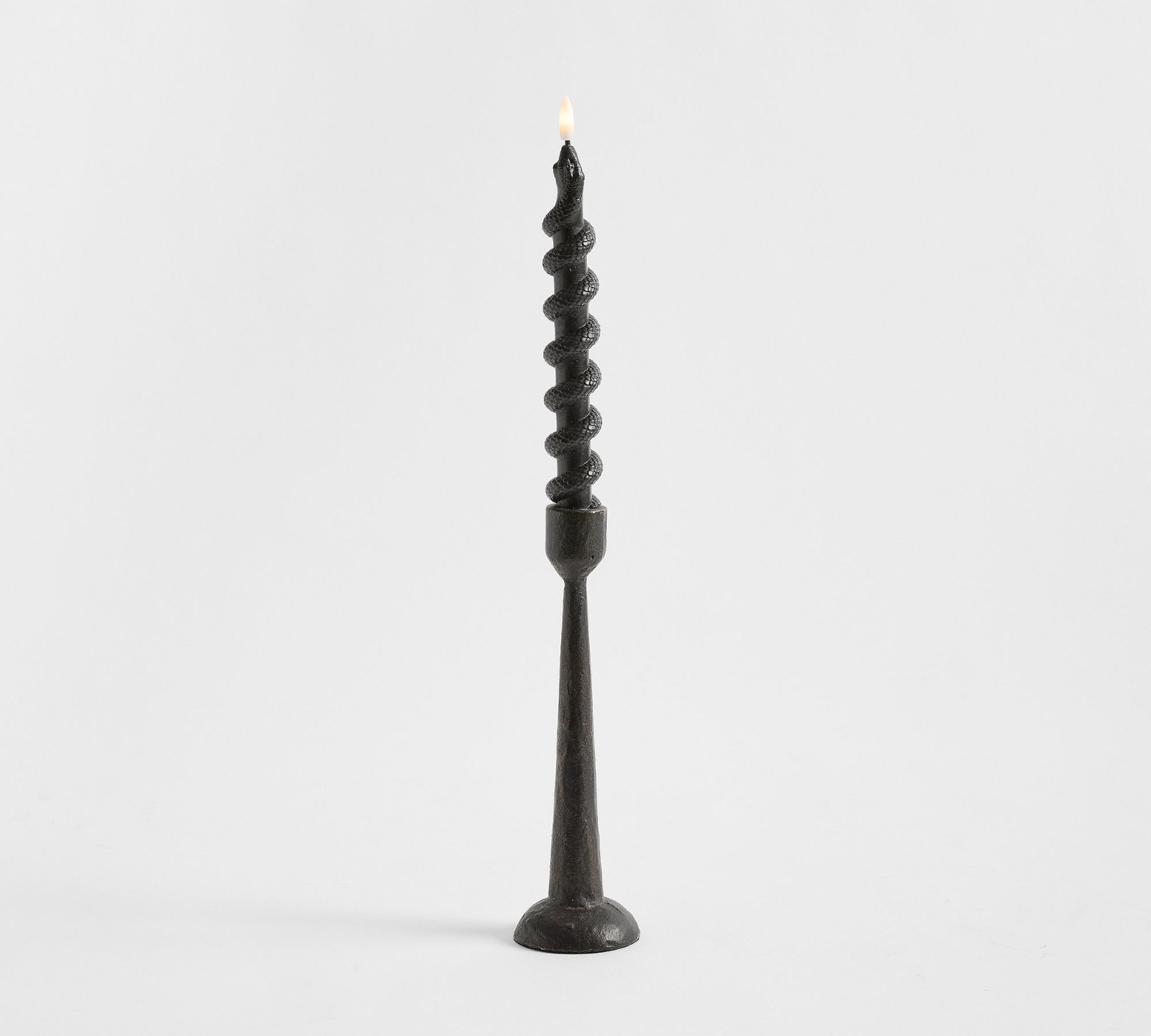 New Pottery Barn Flameless Snake Taper Candle Set of 2 Halloween