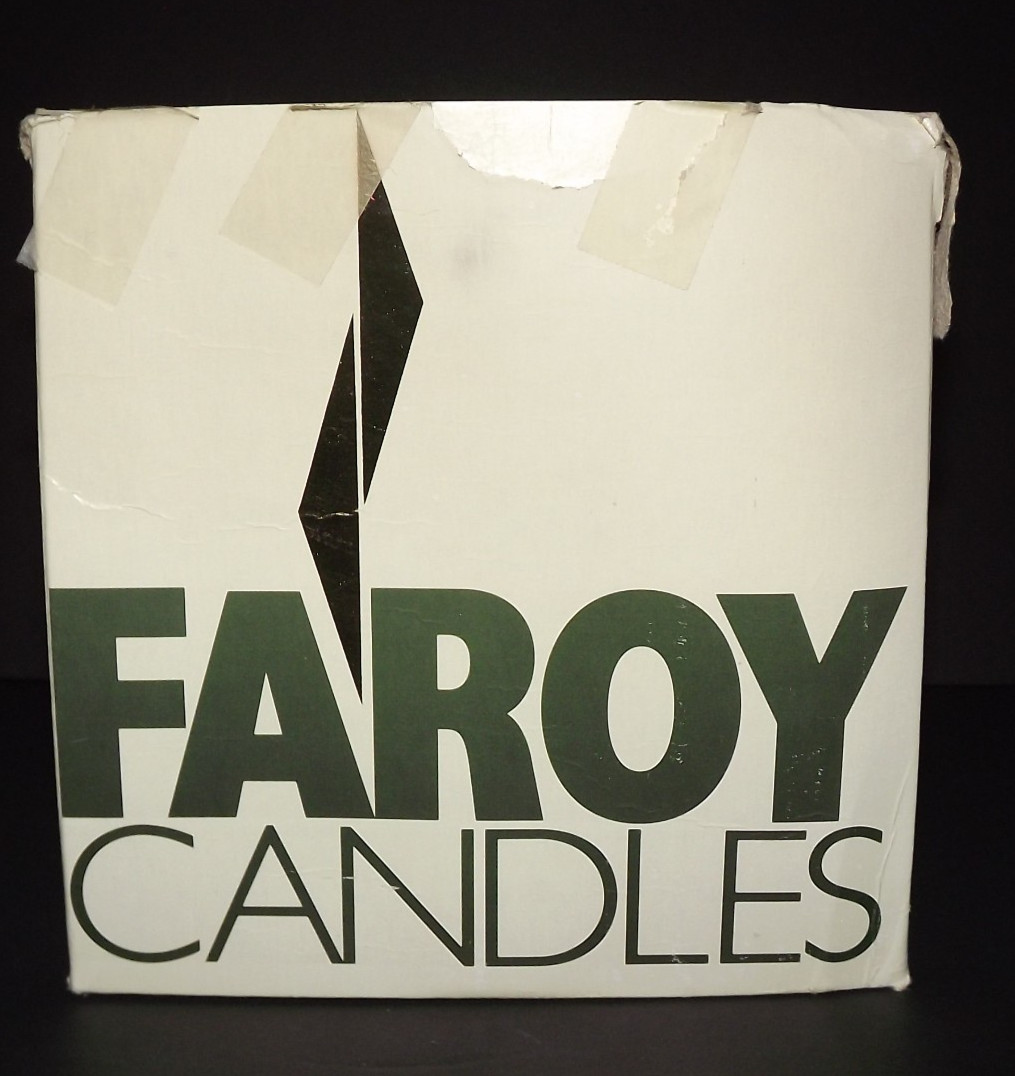 FAROY 3 Wick Pillar Candle 6″ x 6″ White Vanilla Scented New In Original Box