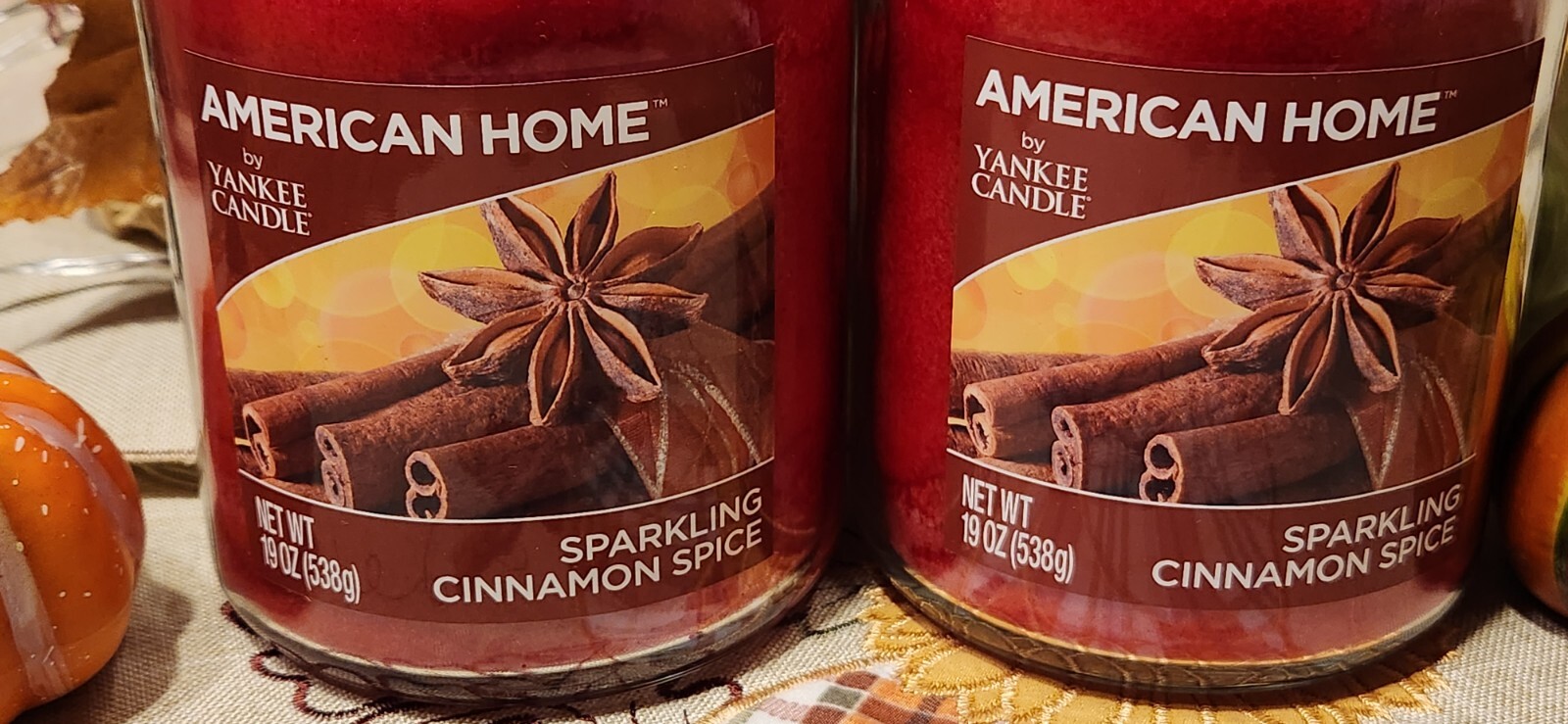 American Home by Yankee Candle SPARKLING CINNAMON SPICE 19 oz. Lot of 2