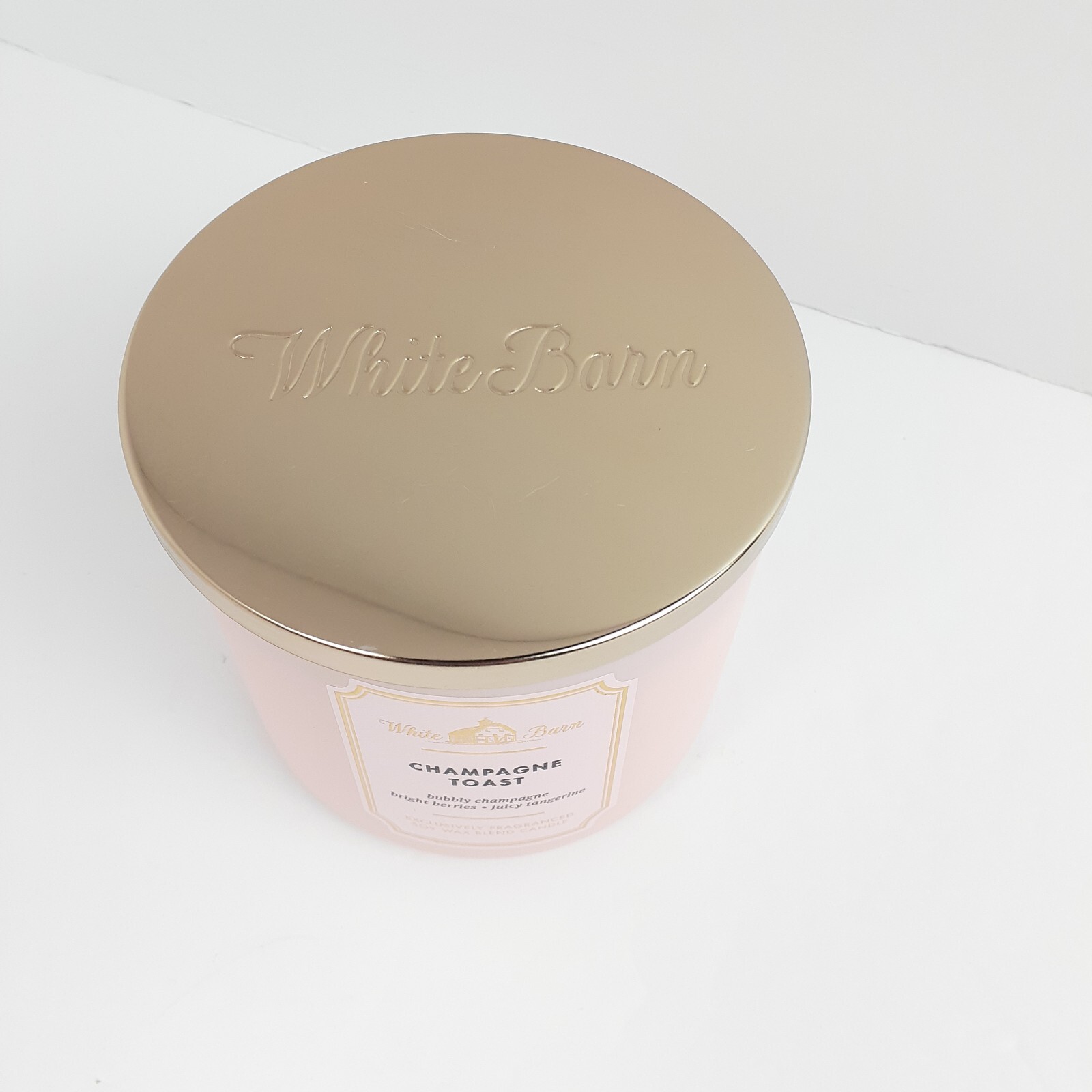 White Barn Champagne Toast Scented 3 Wick Candle Burns 25-45 Hrs 14.5oz