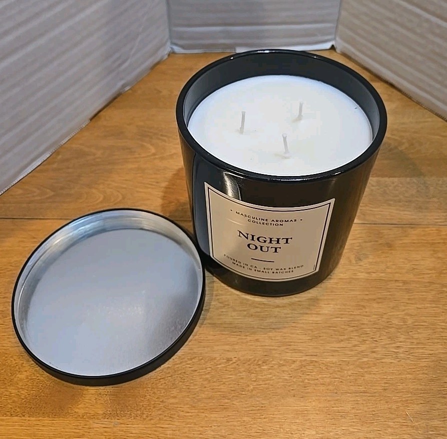 Leoben Night Out Three Wick 24 Ounce Candle Made In USA Vegan Soy Wax