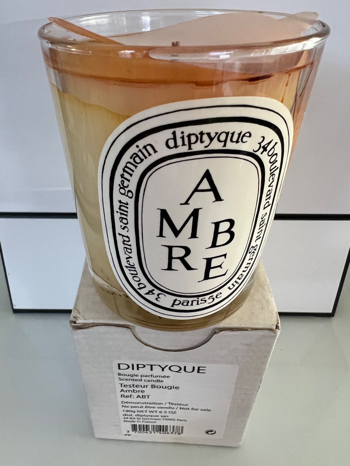 NIB DIPTYQUE Ambre (Amber)Scented Candle,6.5oz Burns Up To 60 Hrs Made In France