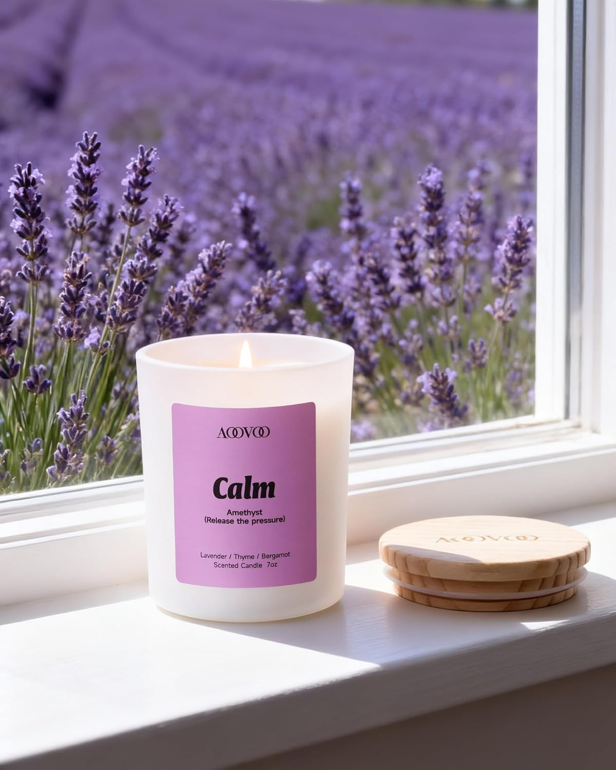 Calm Candles Set for Women – 4 Pack Candles for Home Scented, 28 Oz 200 Hour Bur