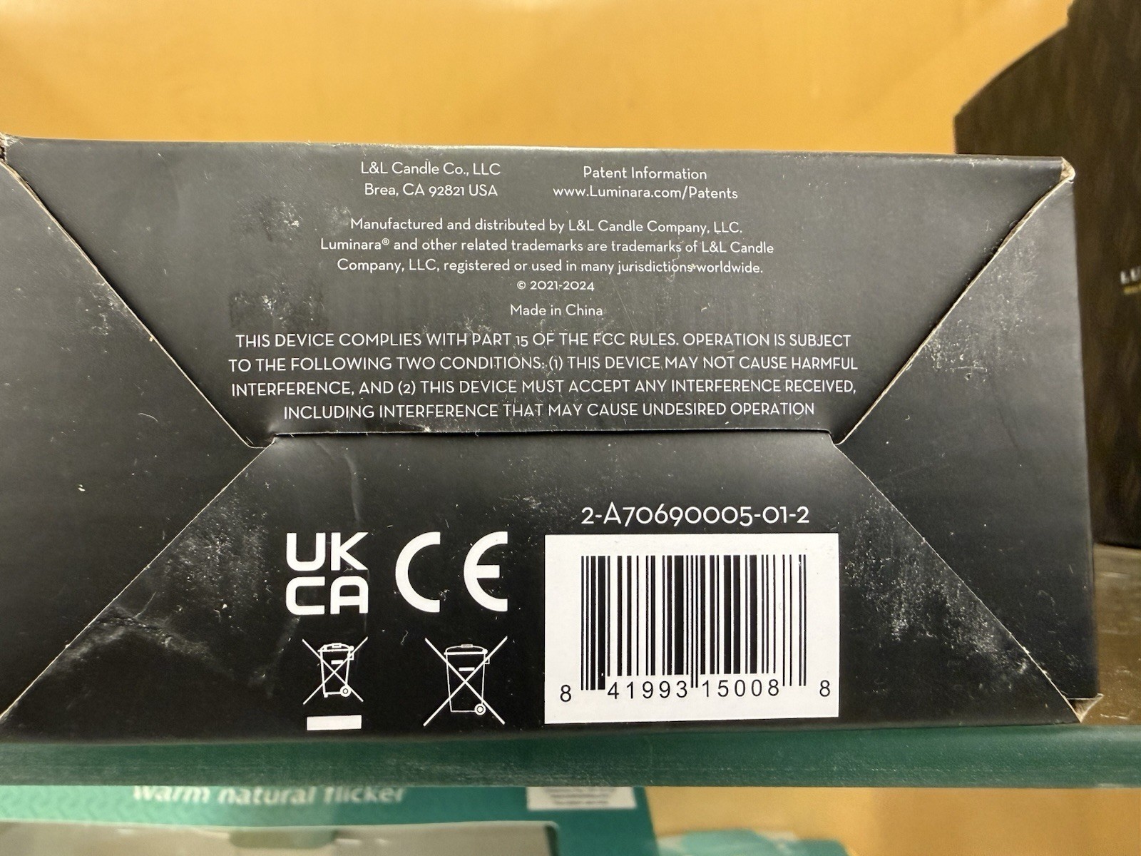 Luminara Tea Light Candles w/Timer Set of 2 Real-Flame Effect 1.4″x2″ NEW NoBox