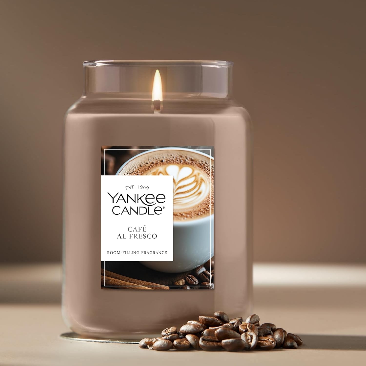 Yankee Candle Cafe Al Fresco Large Jar Candle 22 oz Scented Candle New HTF