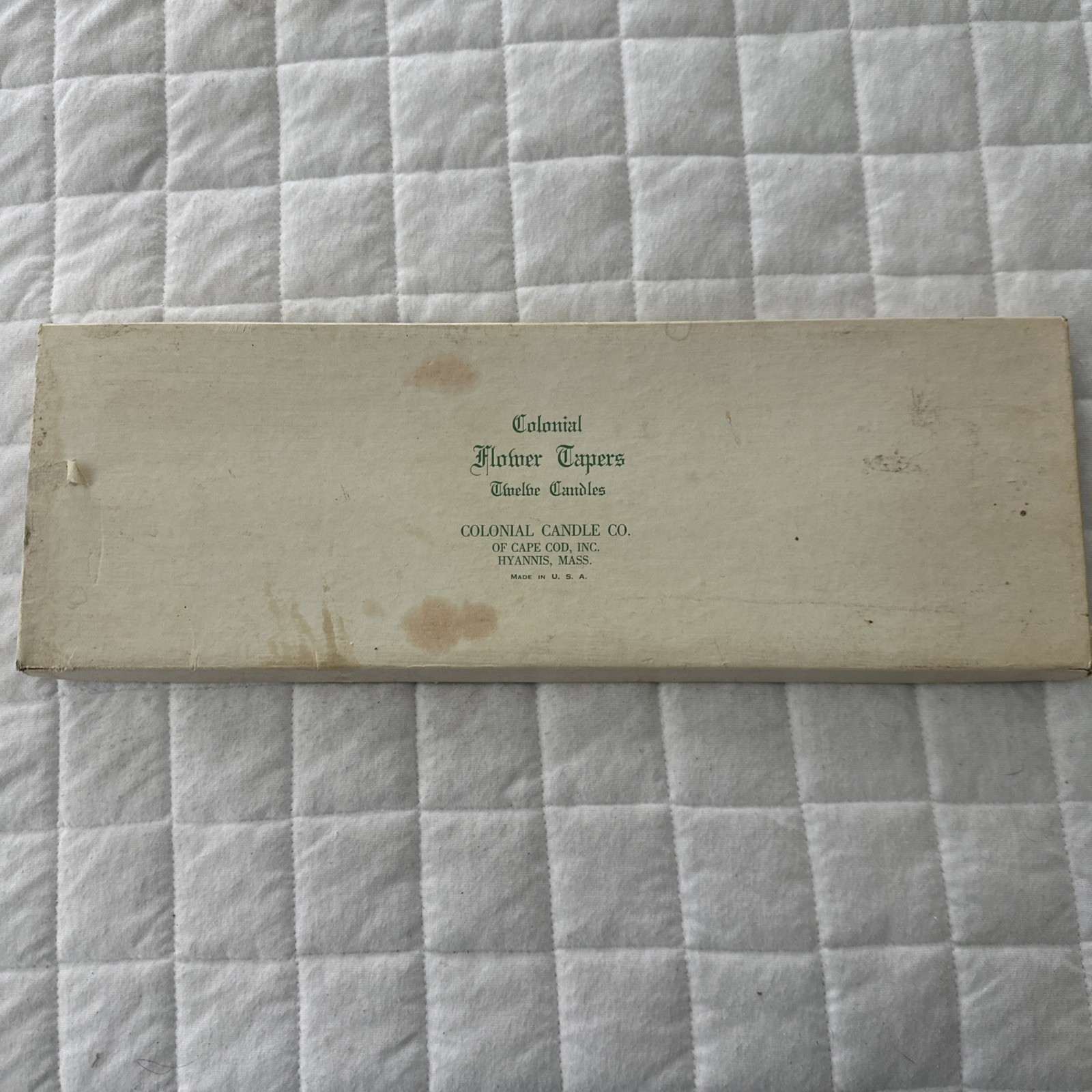 Vintage Candles Colonial Flower Tapers Box of 12 Multi Color Hyannis Mass