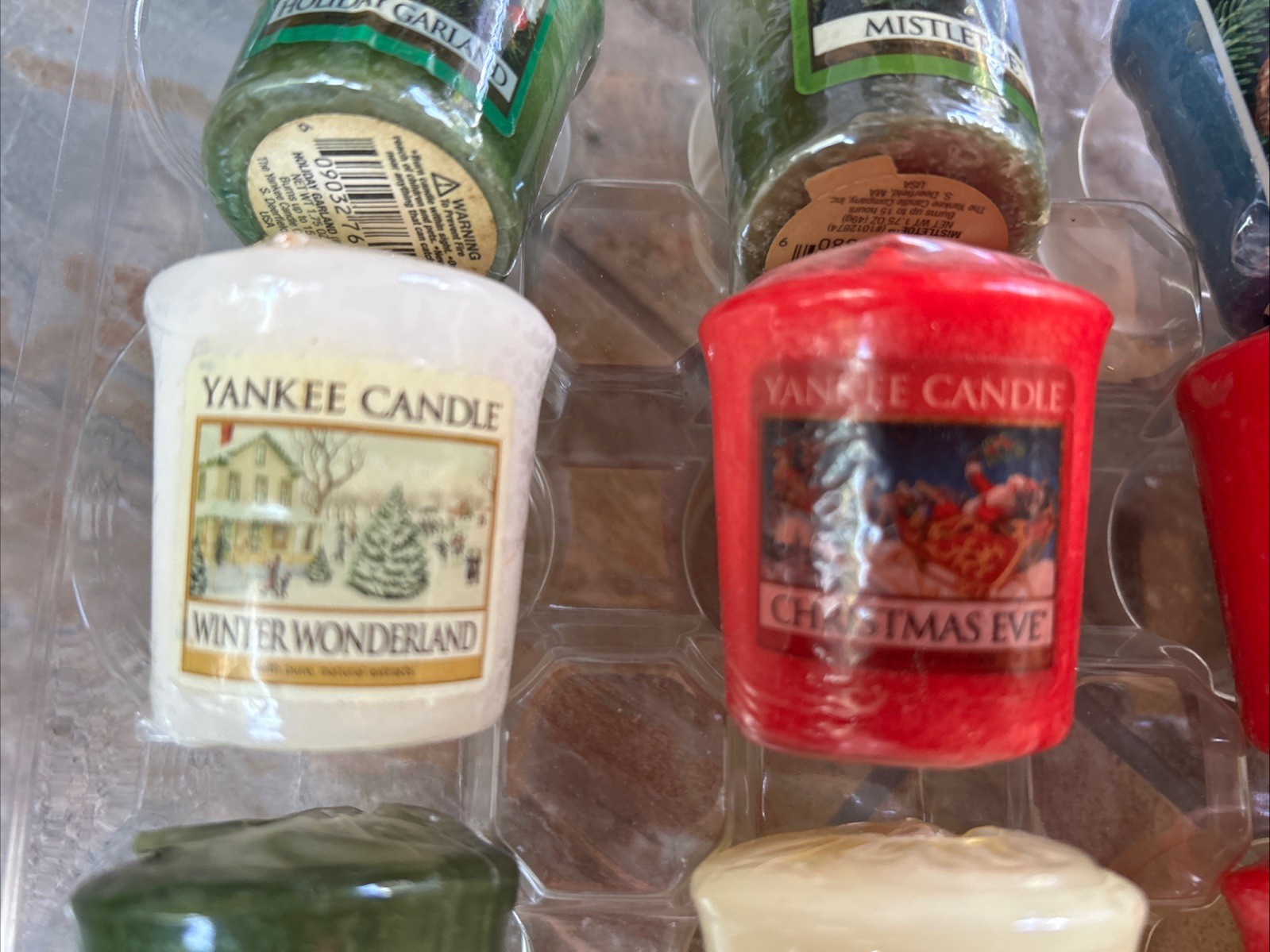 Vintage Lot Of 12 Assorted Yankee Candle Votives 1.75oz Holiday Christmas Scents