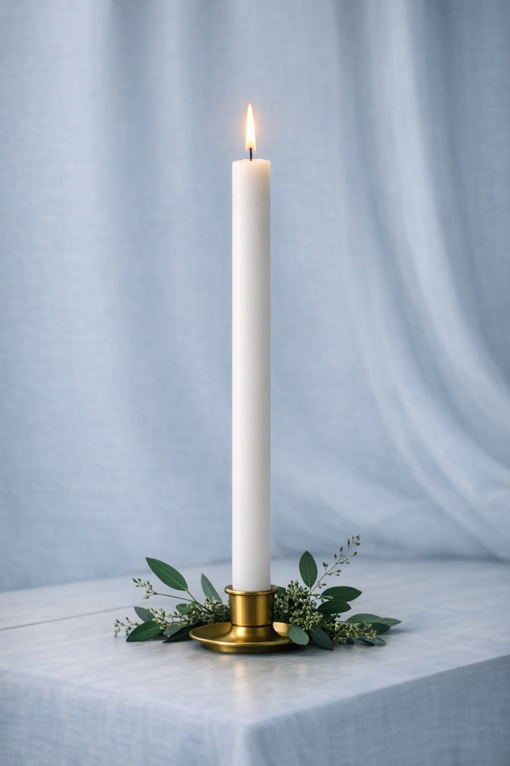 White Candle 28 inch Tall Unscented Handmade Pillar – 3 Width Options – Wedding
