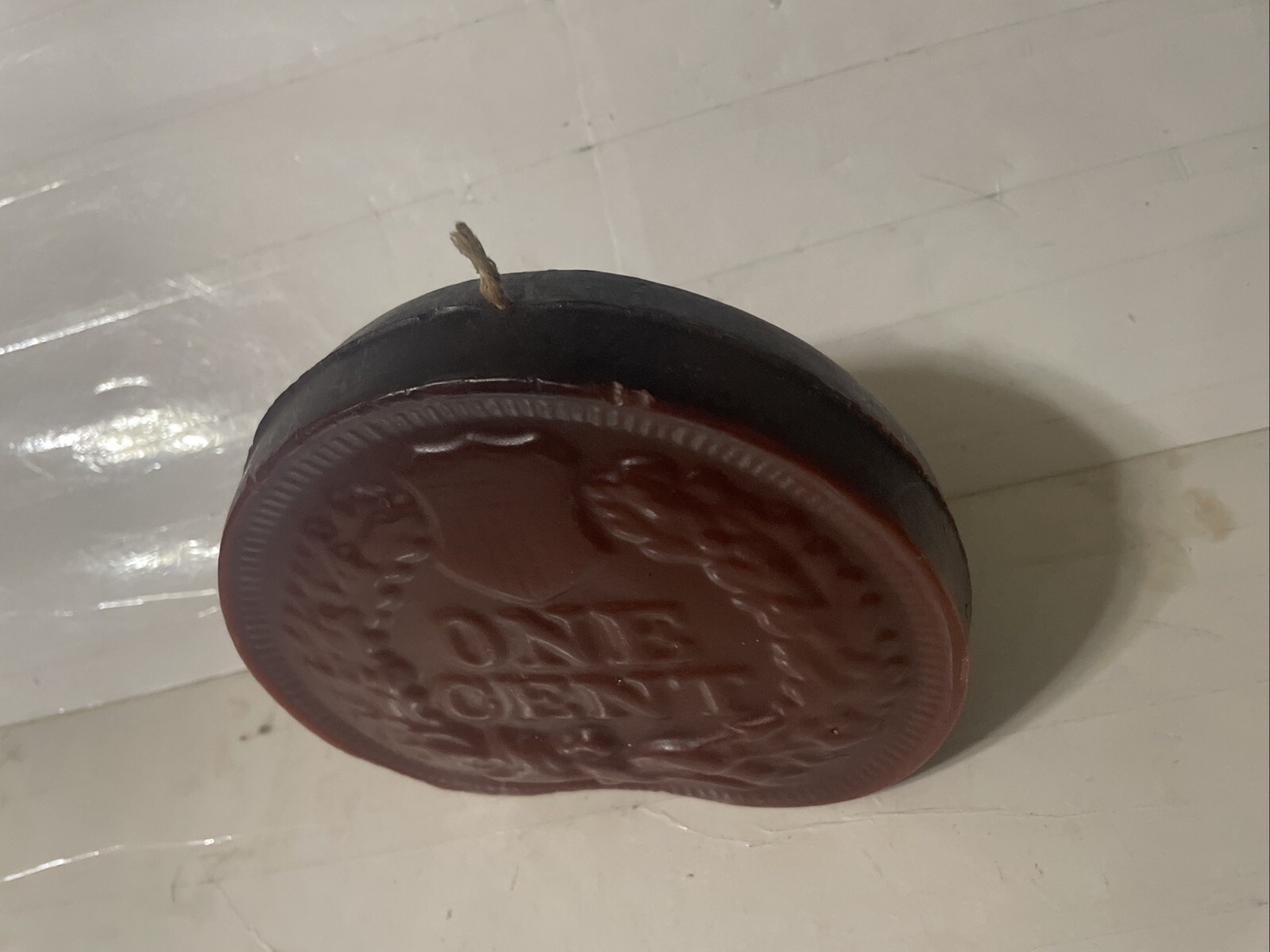 Vtg Indian Head Penny Cent Unused Wax Candle Rare
