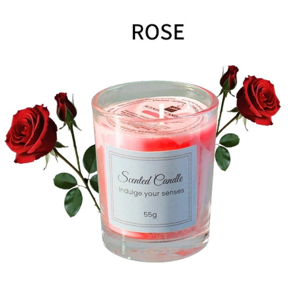 Soy Wax Scented Candle Gift Box Comes With Premium Glass Cup Aromatherapy