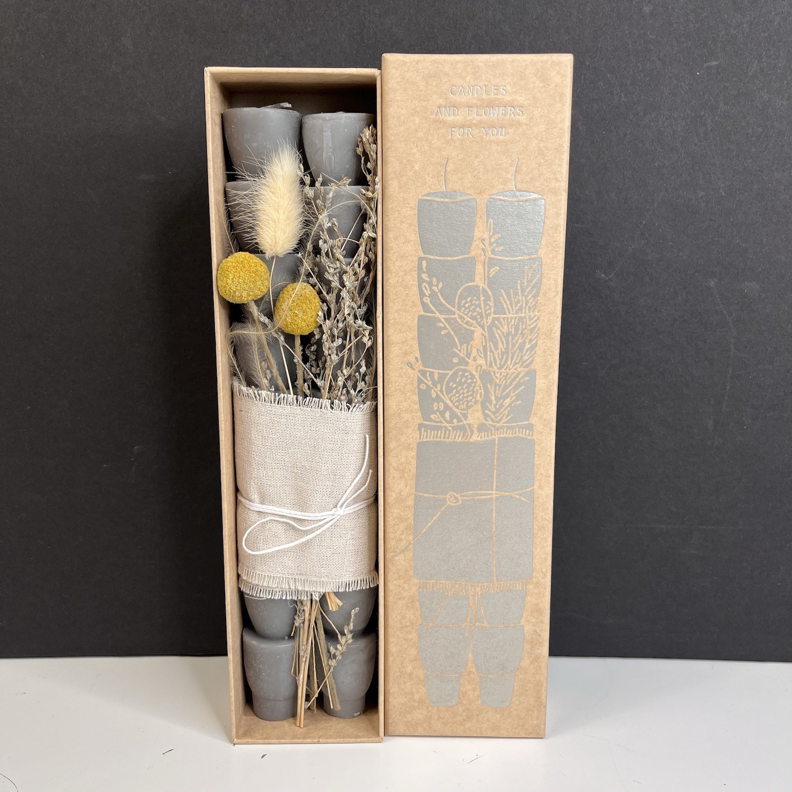 NEW Felt by Anthropologie Candles & Flowers Constance Botanical Tiered Set of 2