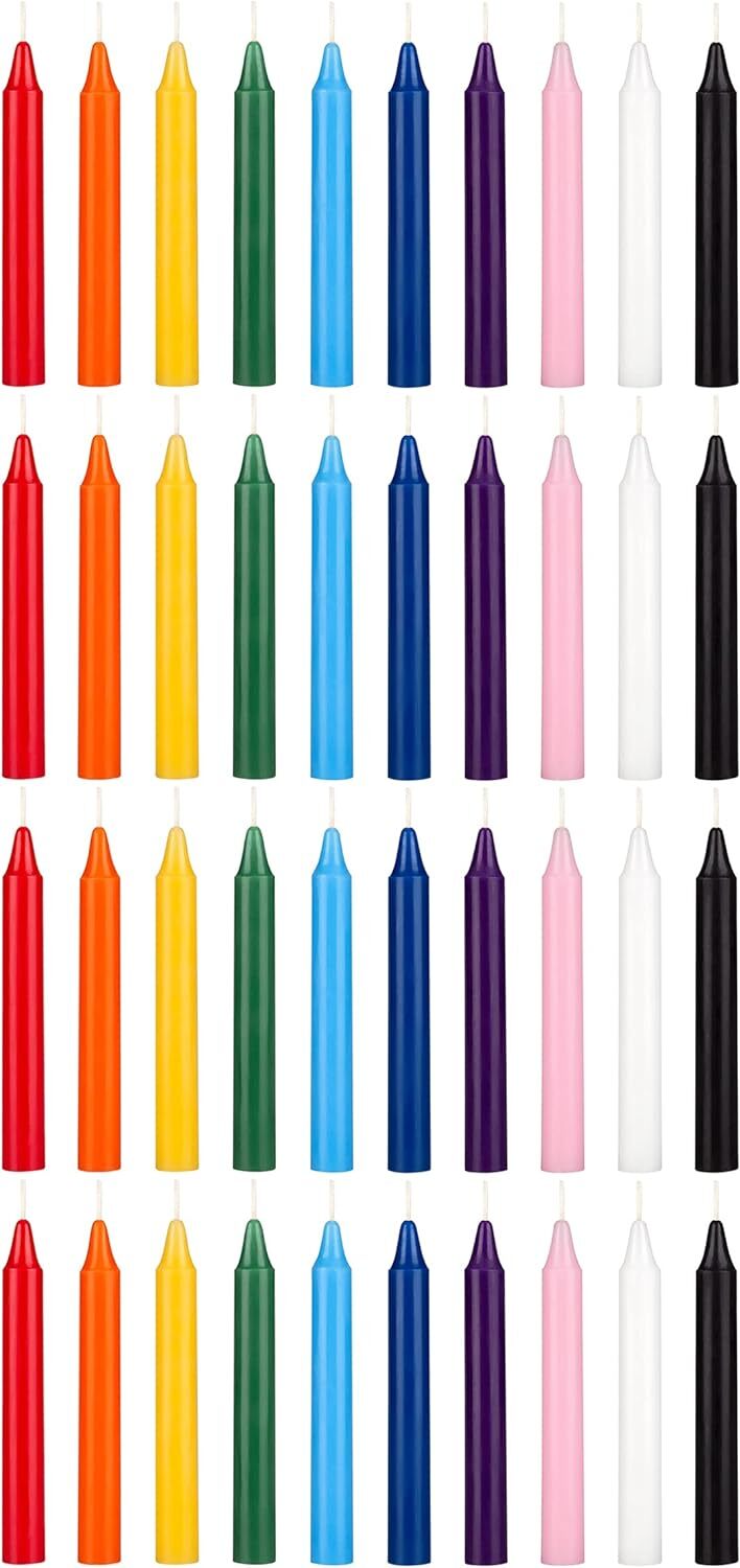 Spell Candles 4″ Lot of 20 /40 – Choose from 16 Colors! Mini Taper Chime Candle