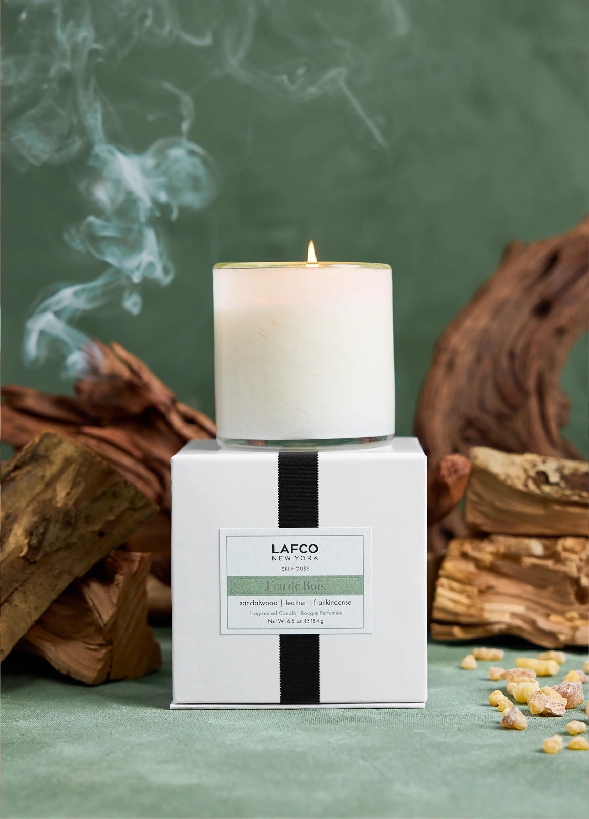 Lafco New York Unisex Luxury Ski House Feu de Bois Scented Candle 6.5 Fl. Oz.