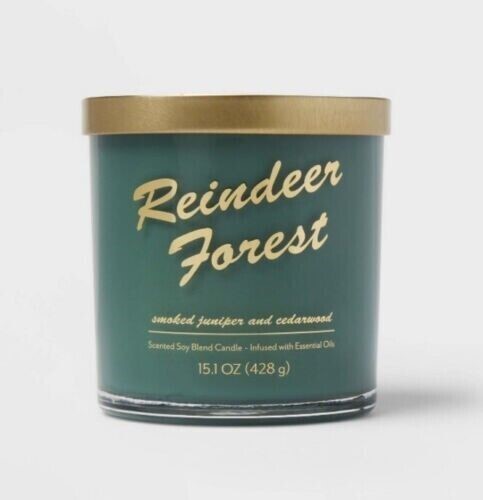 15.1oz Candle Reindeer Forest Smoked Juniper & Cedarwood Opalhouse Soy Blend